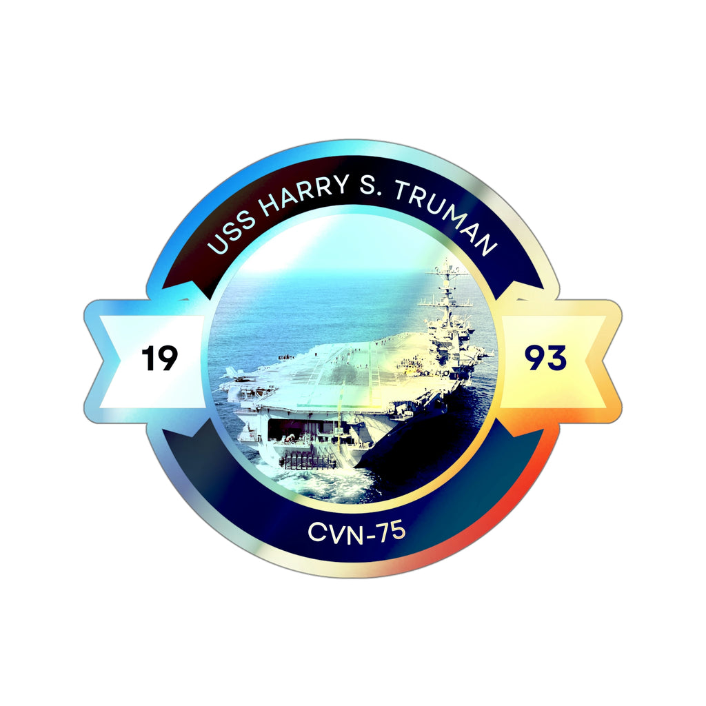 USS Harry S. Truman CVN-75 POD Navy Ship  Holographic Die-cut Stickers