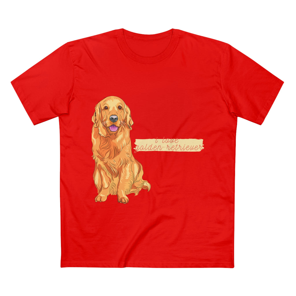 I love my Golden Retriever Dog POD Men's Staple Tee