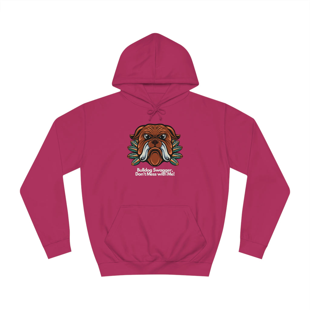 Bulldog Swagger Dog POD Unisex College Hoodie