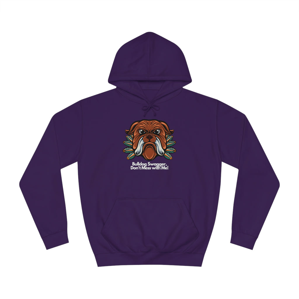 Bulldog Swagger Dog POD Unisex College Hoodie