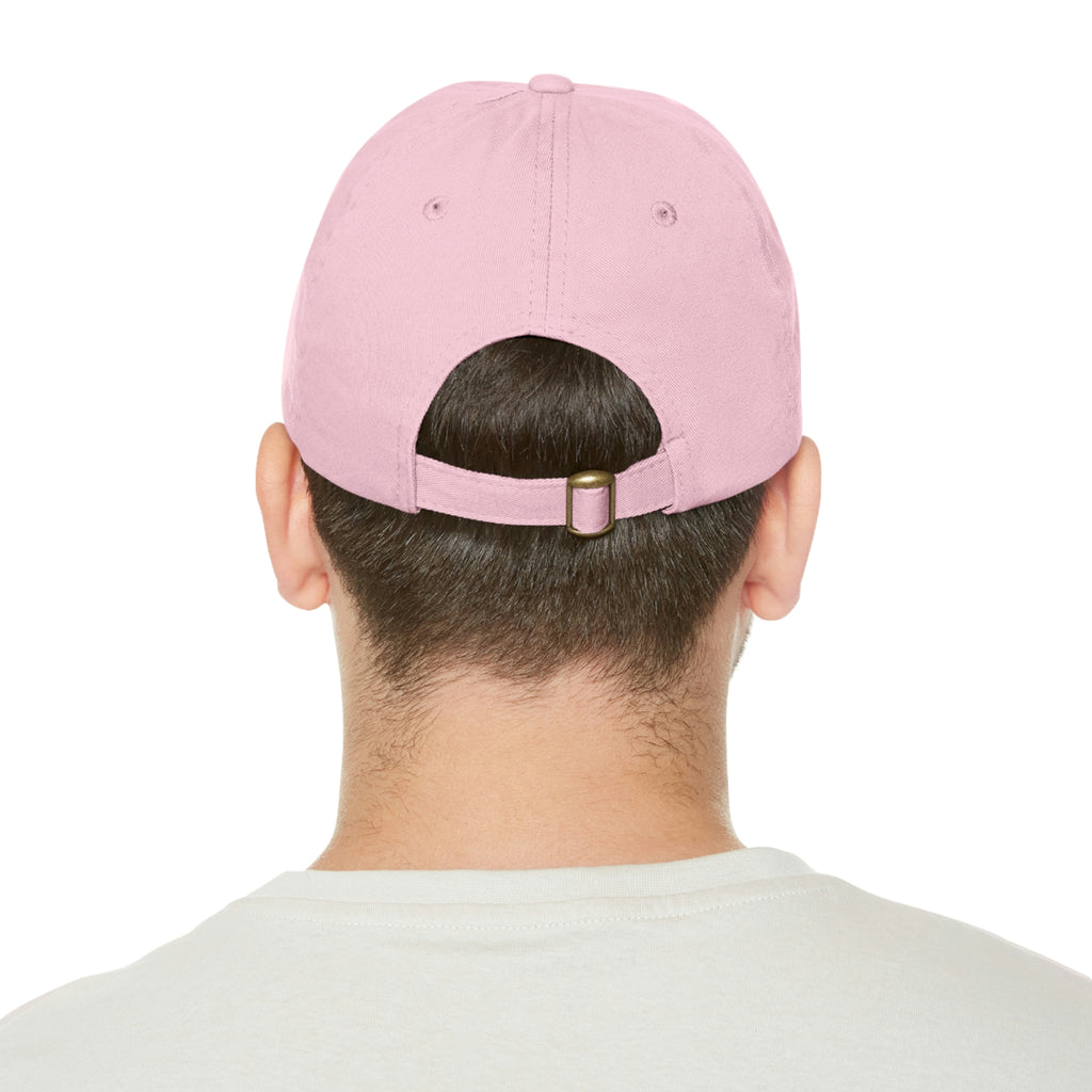 Happy Cat POD Dad Hat with Leather Patch (Rectangle)