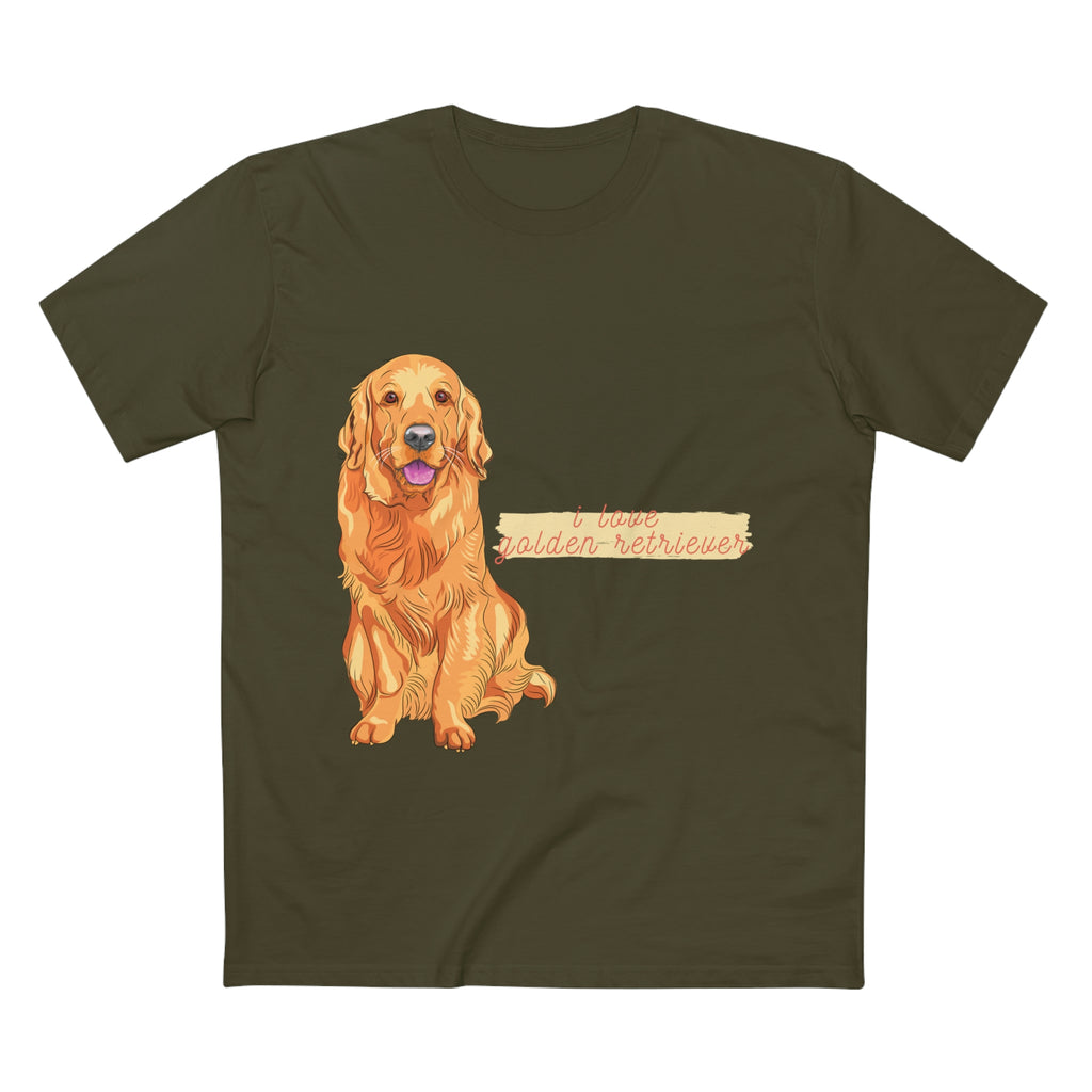 I love my Golden Retriever Dog POD Men's Staple Tee