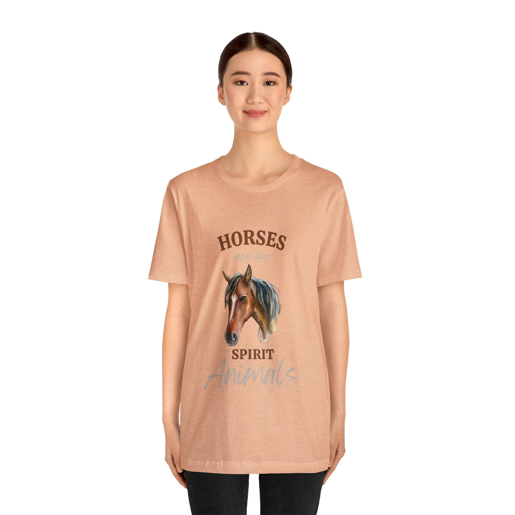 Horses are my Spirit Animals Horse POD Unisex Jersey Short Sleeve Tee