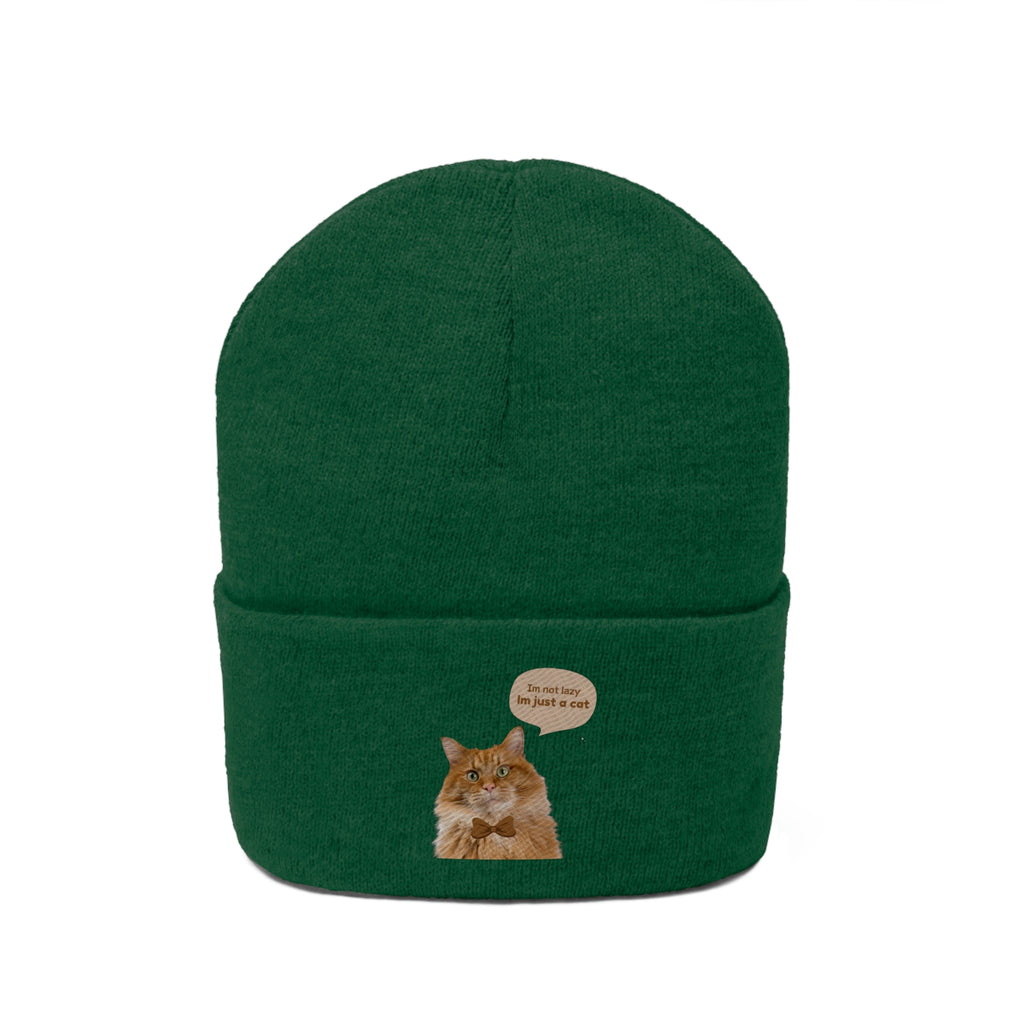 Im Not lazy Im Just a Cat POD Knit Beanie