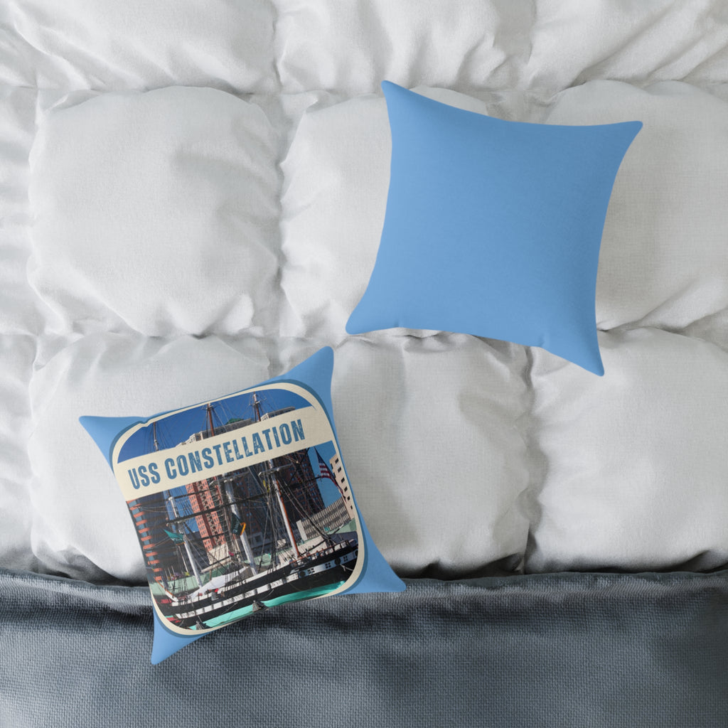 USS Constellation United States Ships POD Spun Polyester Pillow