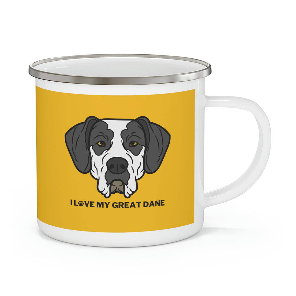 I love my Great Dane Dog POD Enamel Camping Mug