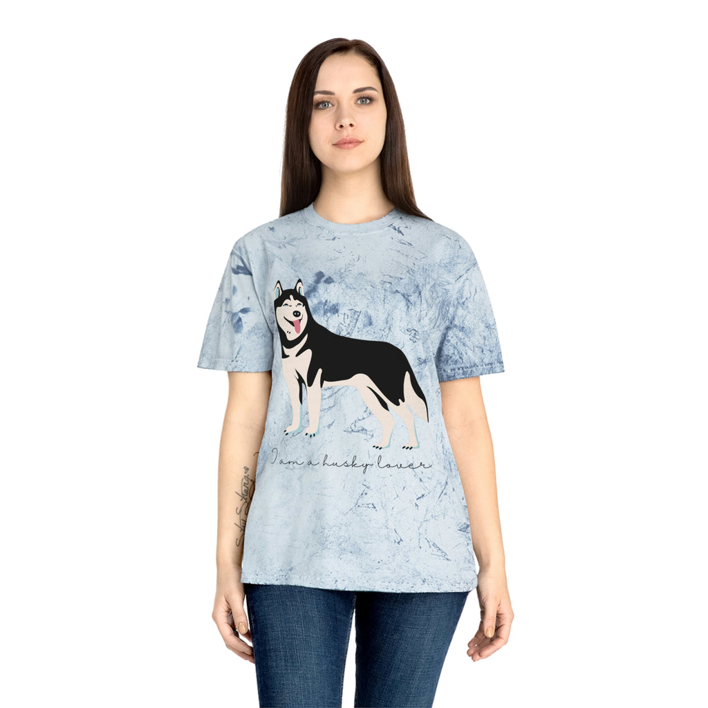 I love my Husky Dog POD Unisex Color Blast T-Shirt