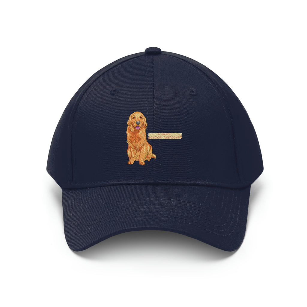 I love my Golden Retriever Dog POD Unisex Twill Hat