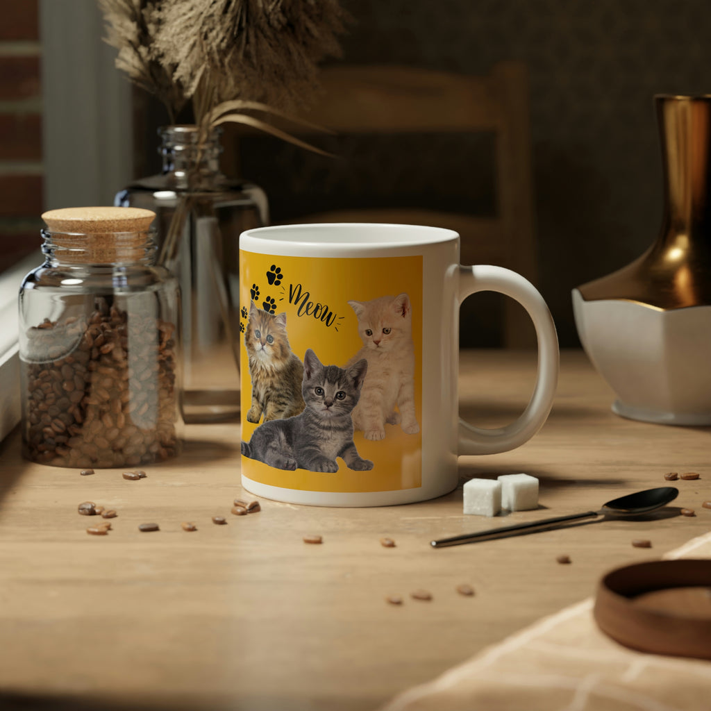 Three Persian Cats Meow POD Cat  Jumbo Mug, 20oz