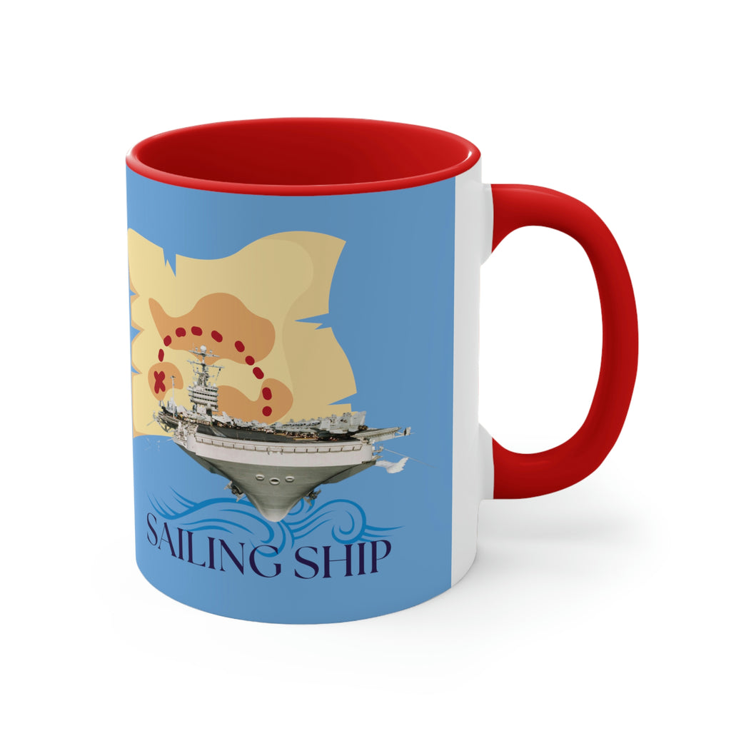 USN POD Navy Ship  Accent Coffee Mug, 11oz