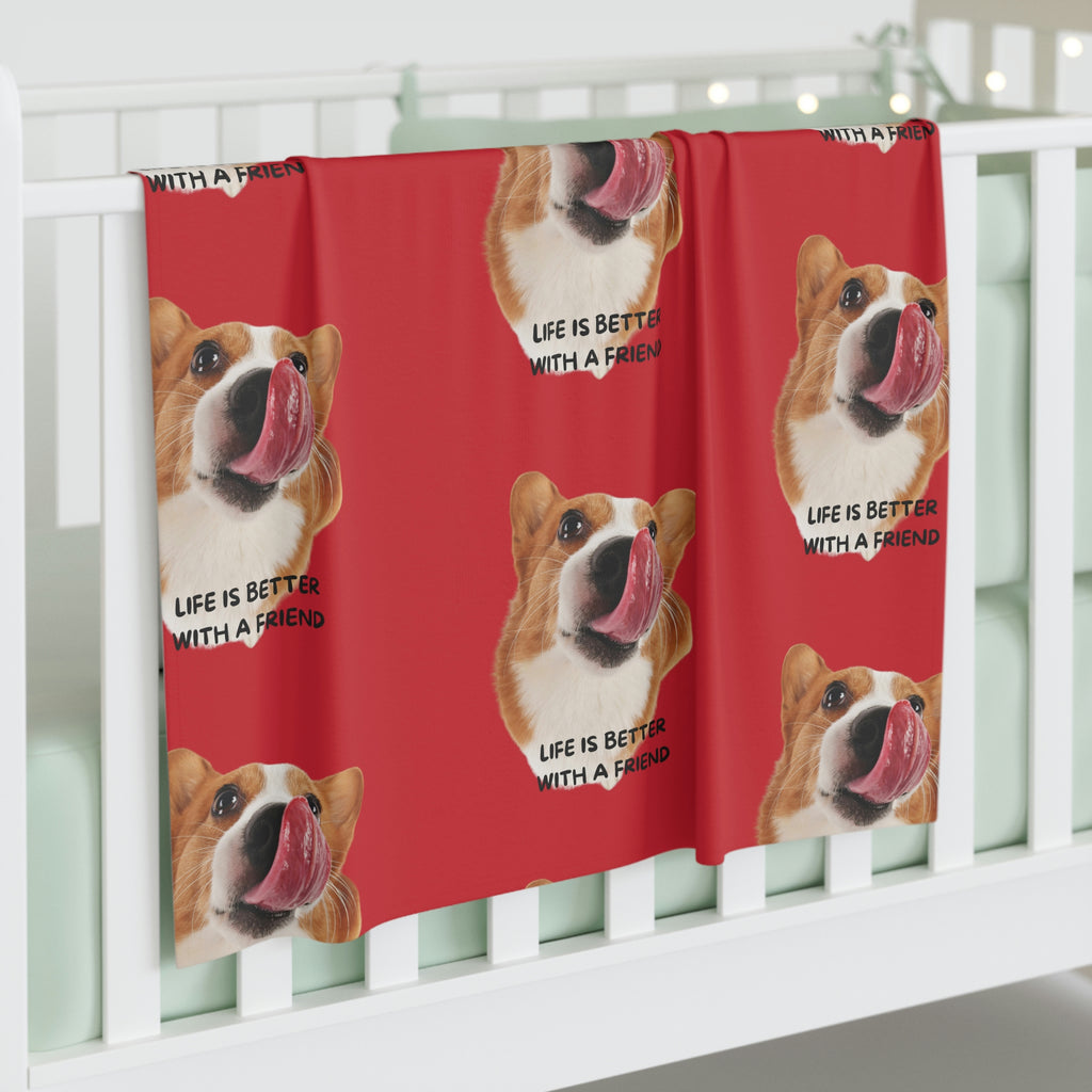 life is better with a friend Dog POD Baby Swaddle Blanket