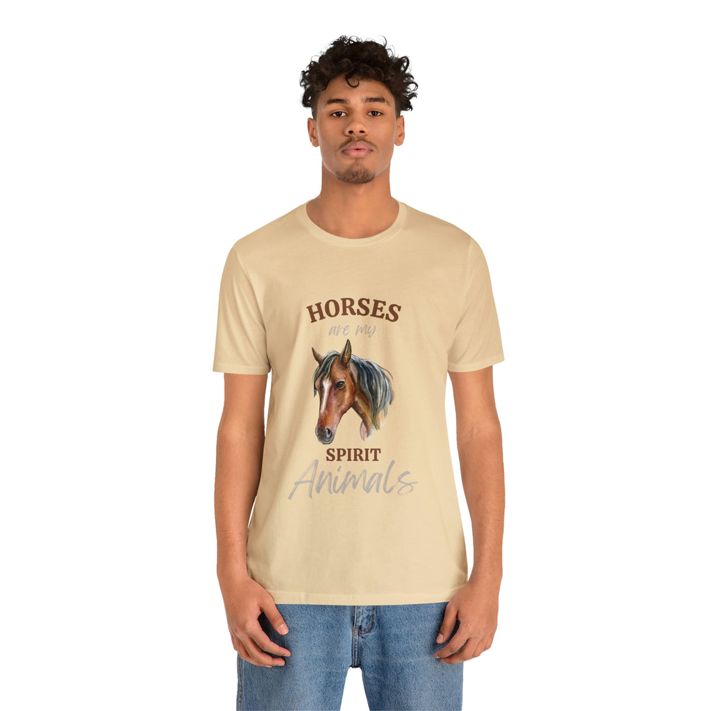 Horses are my Spirit Animals Horse POD Unisex Jersey Short Sleeve Tee