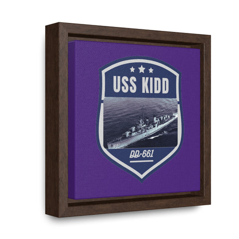 uss kidd DD-661 United States Ships POD Gallery Canvas Wraps, Square Frame