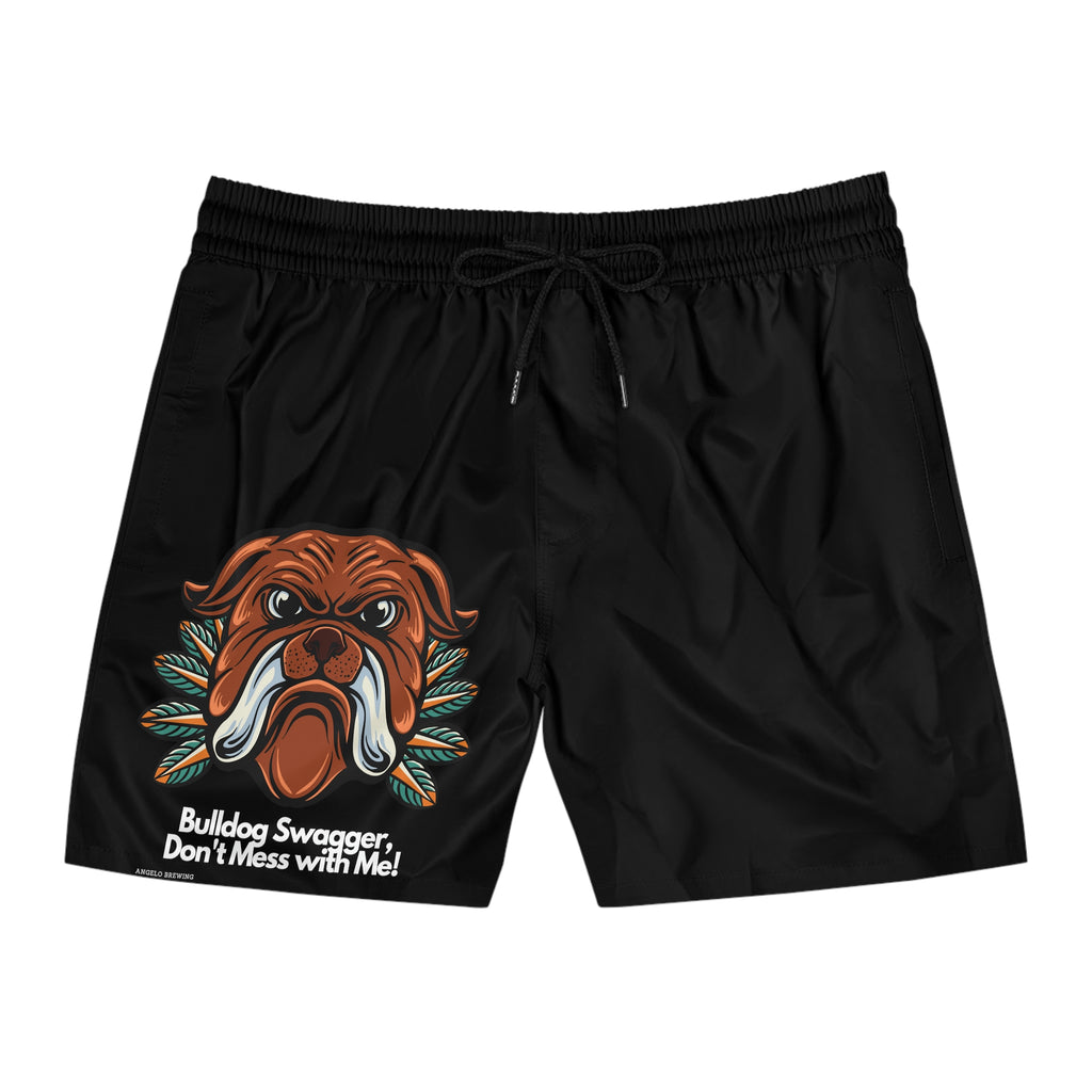 Bulldog Swagger POD Men's Mid-Length Swim Shorts (AOP)