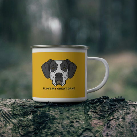 I love my Great Dane Dog POD Enamel Camping Mug