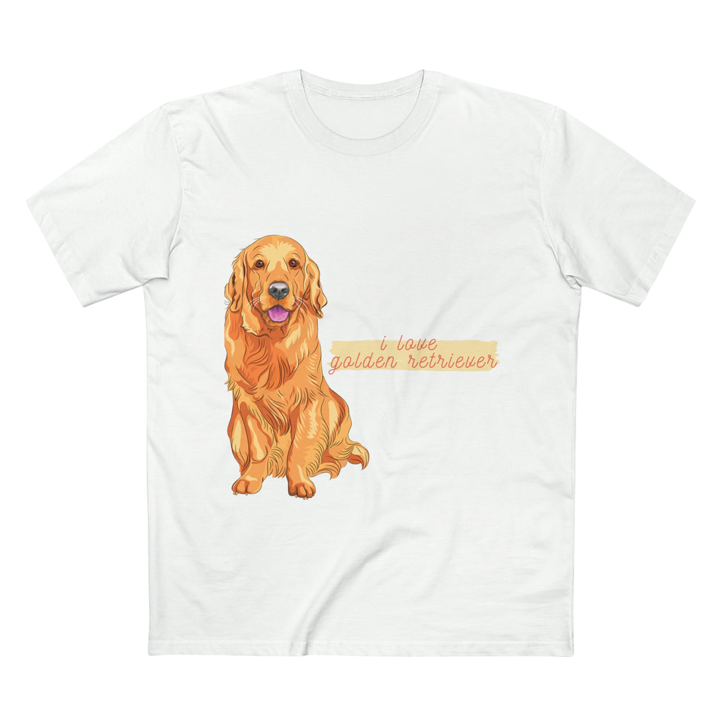 I love my Golden Retriever Dog POD Men's Staple Tee