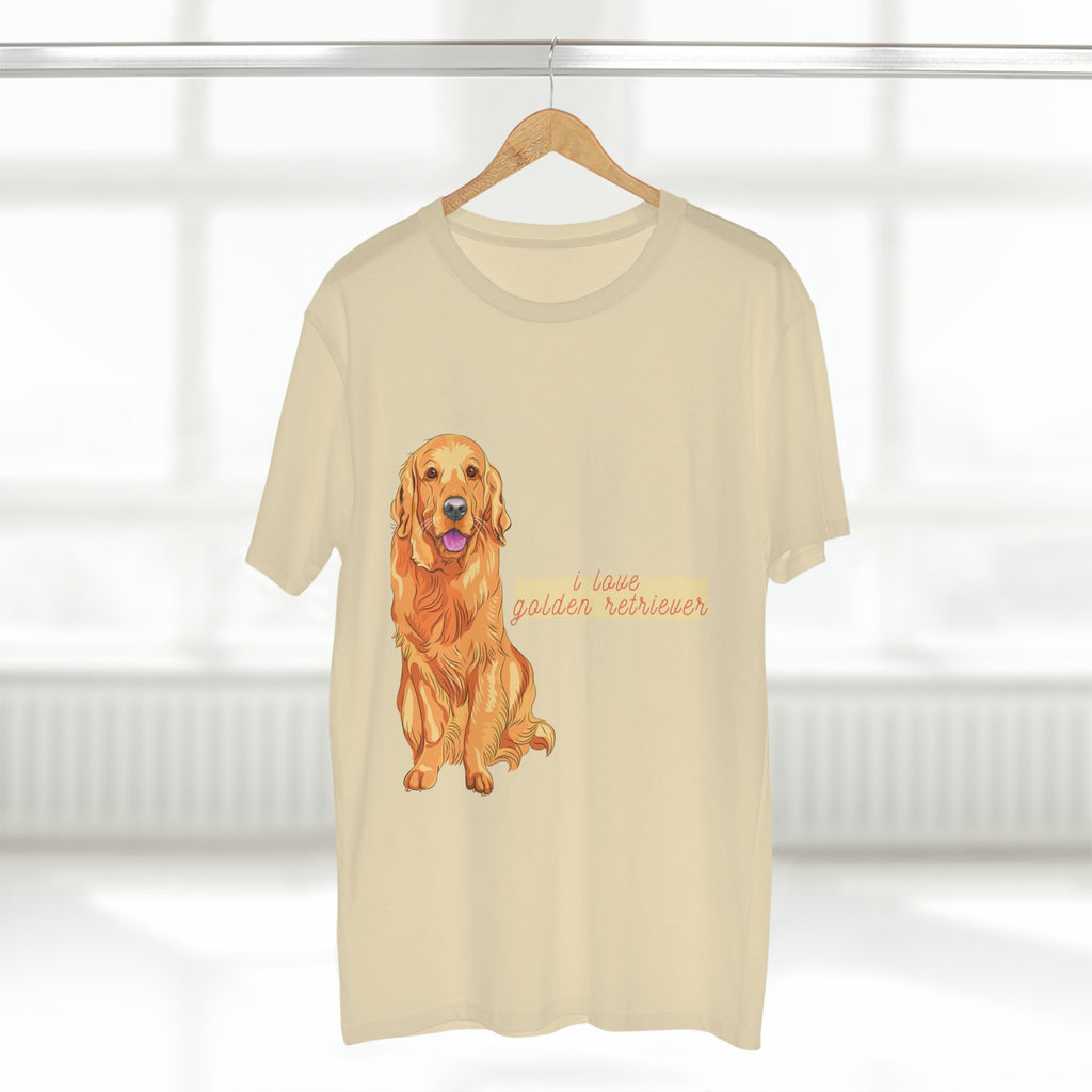 I love my Golden Retriever Dog POD Men's Staple Tee