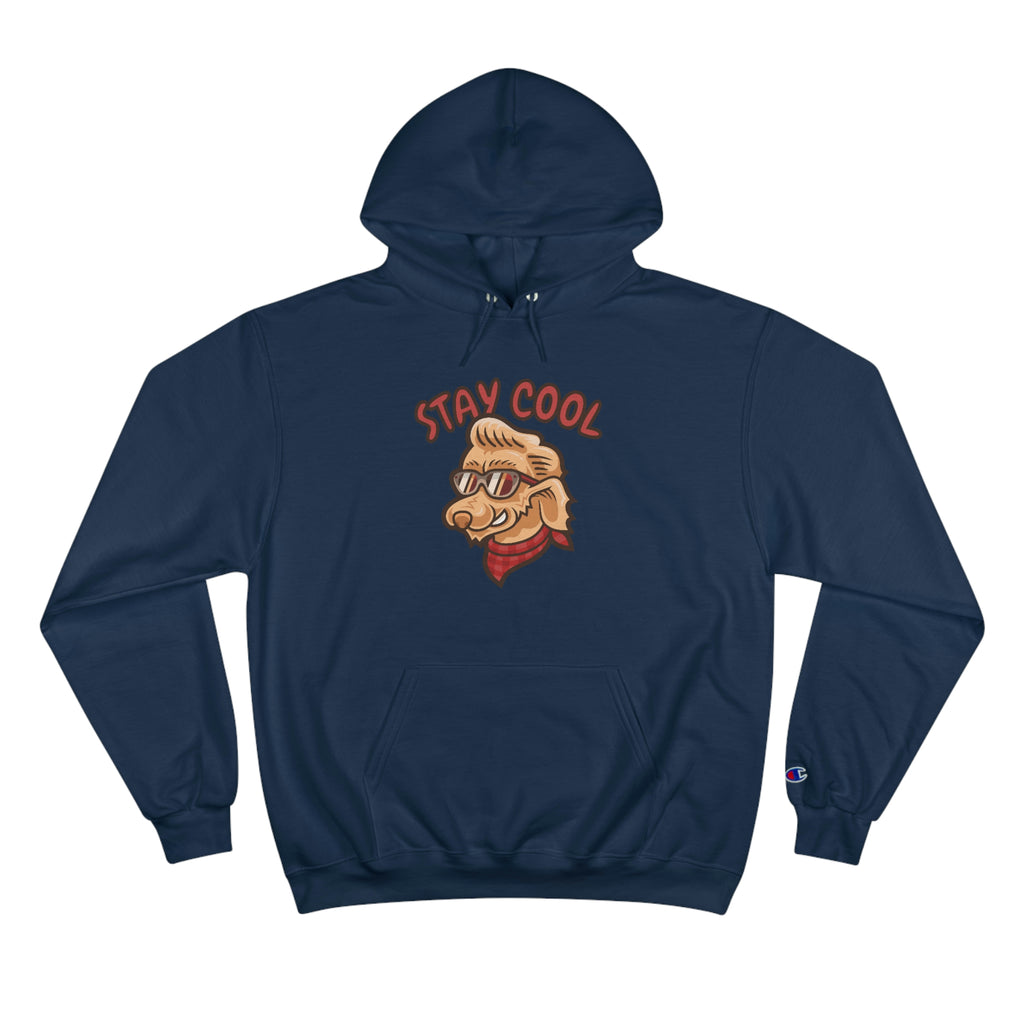 Stay Cool Dog POD Champion Hoodie