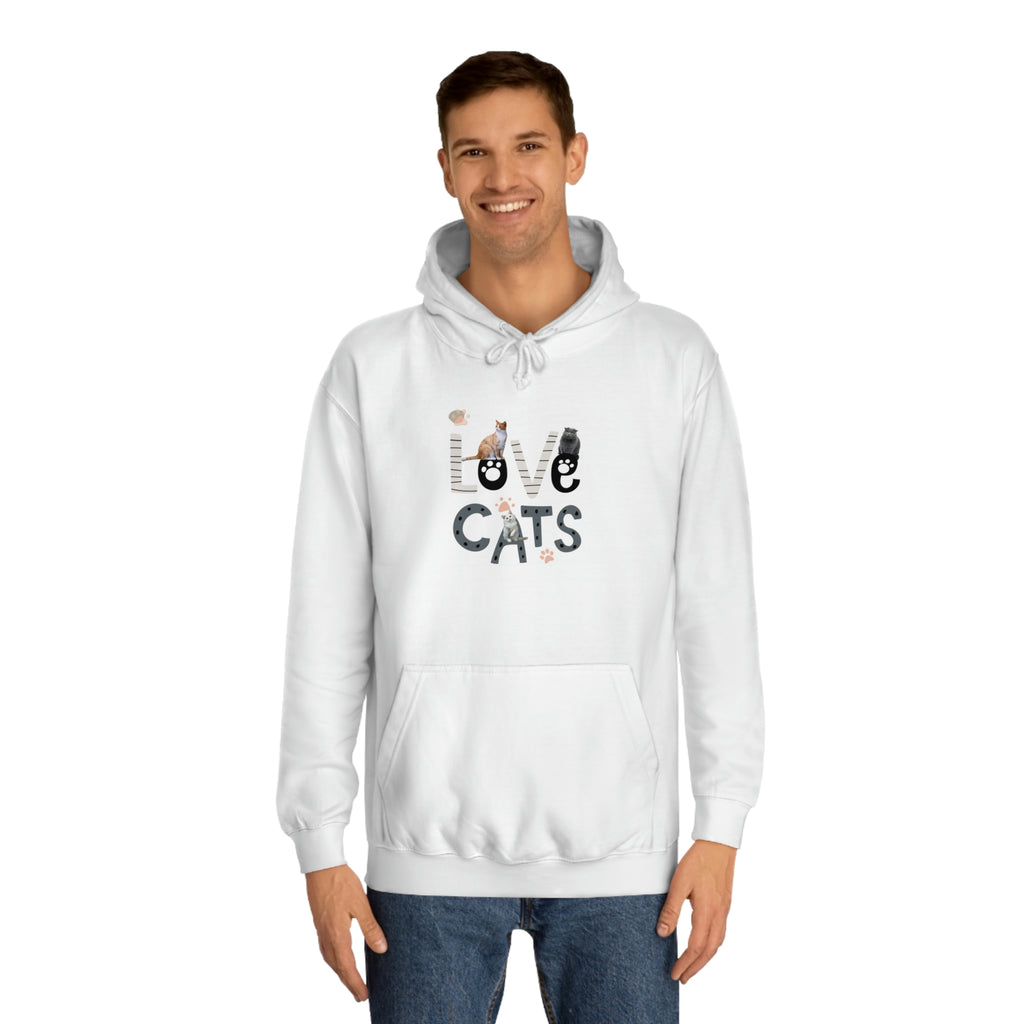 LOVE CATS POD Unisex College Hoodie