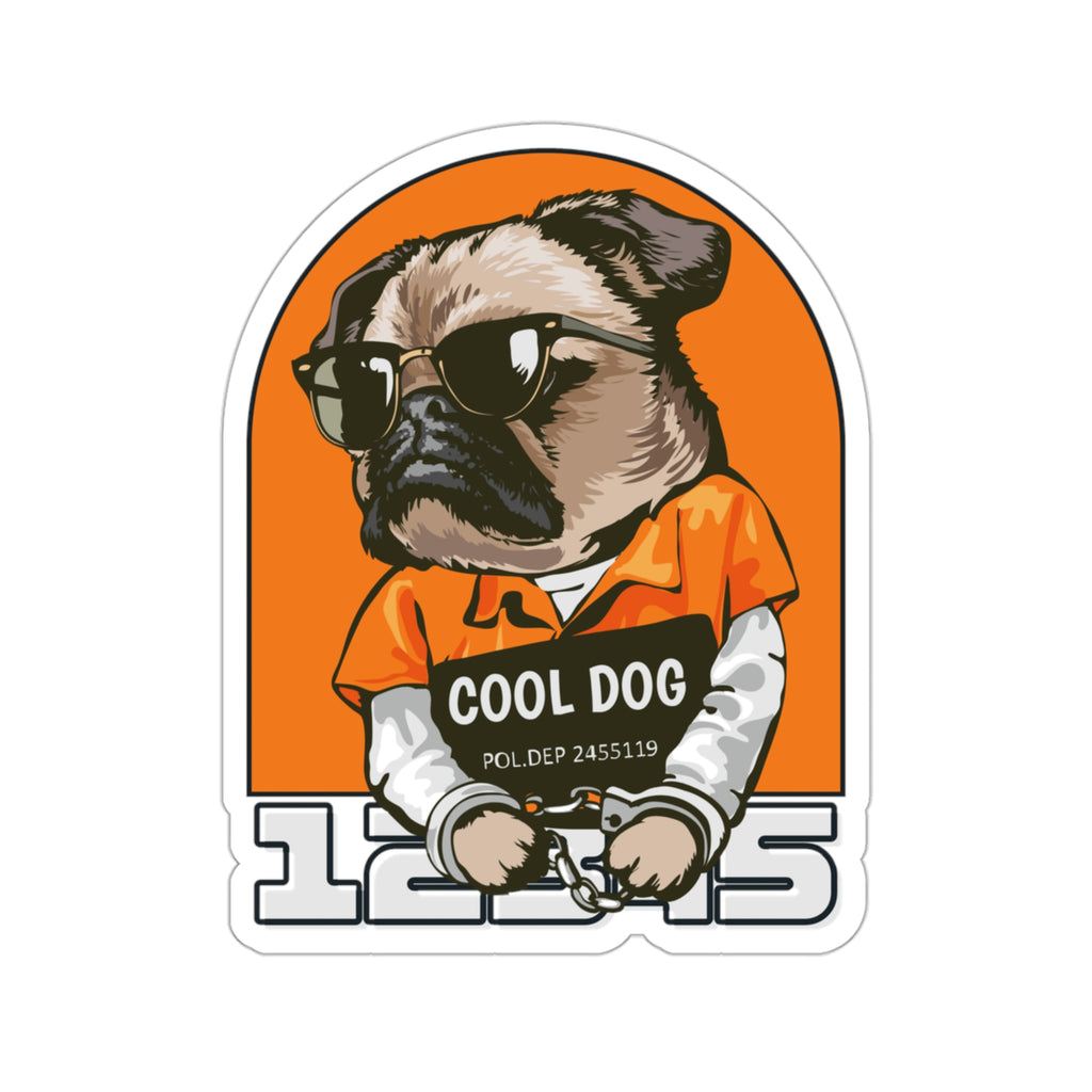 Cool Dog Kiss-Cut Stickers POD