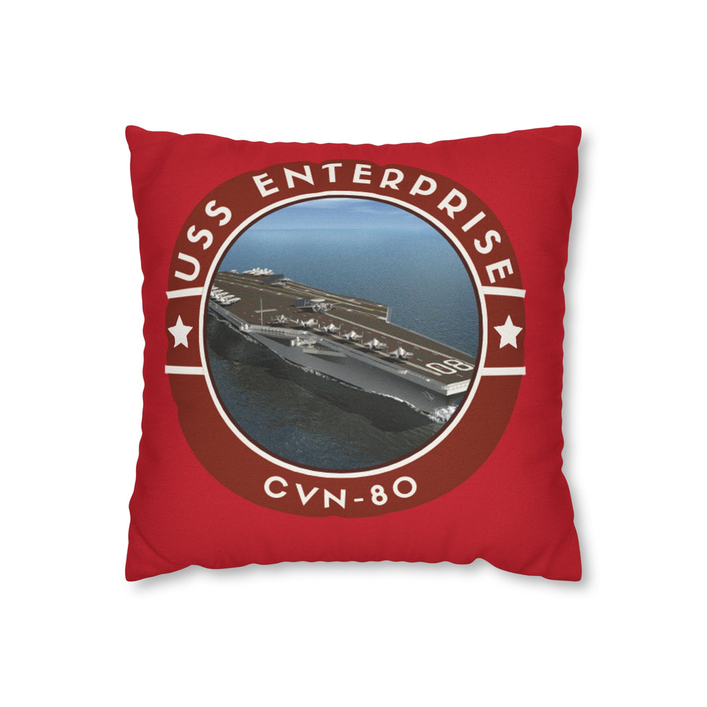 USS Enterprise CNV-80 United States Ships POD Spun Polyester Square Pillow Case