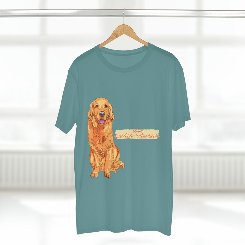 I love my Golden Retriever Dog POD Men's Staple Tee