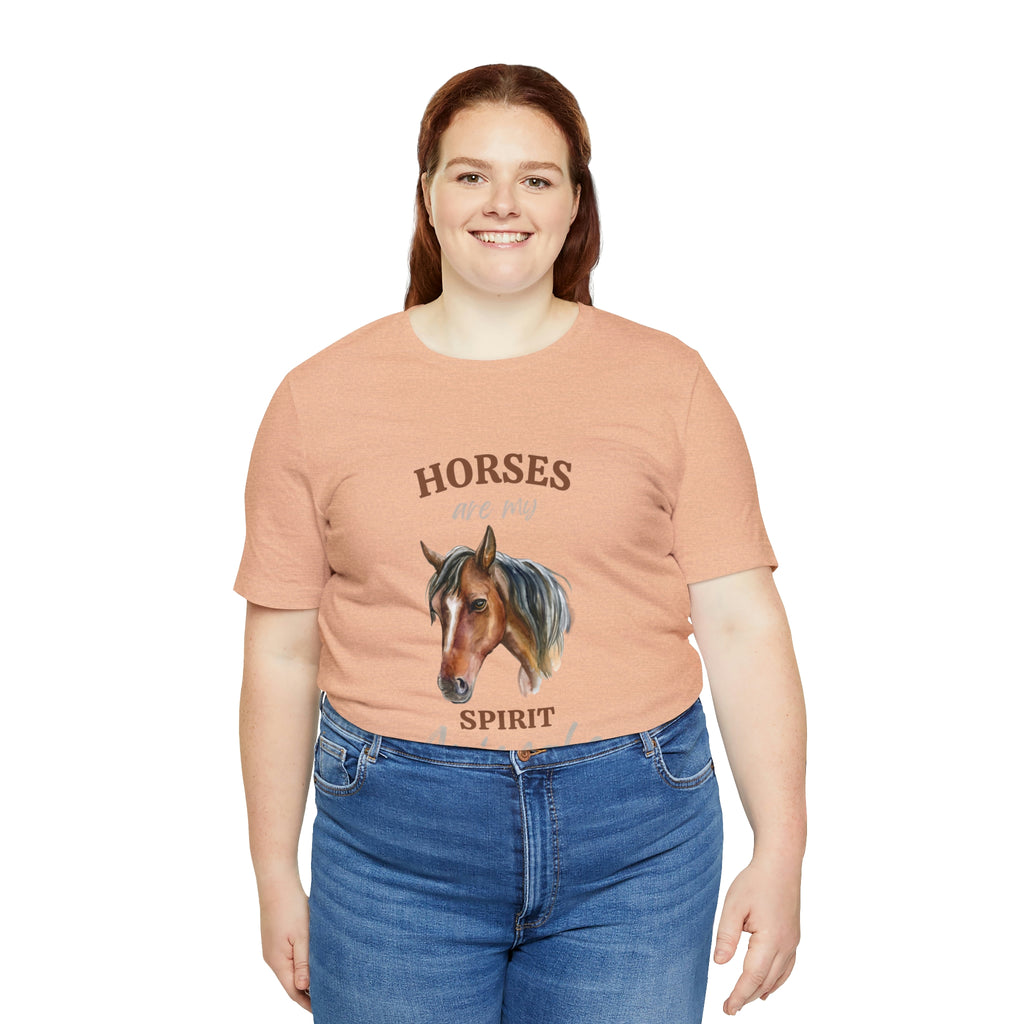 Horses are my Spirit Animals Horse POD Unisex Jersey Short Sleeve Tee