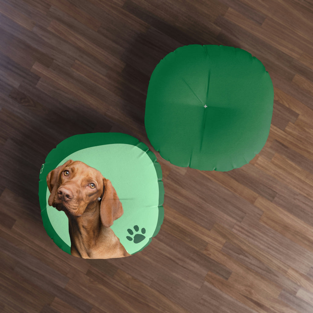 Vizsla Dog POD Tufted Floor Pillow, Round