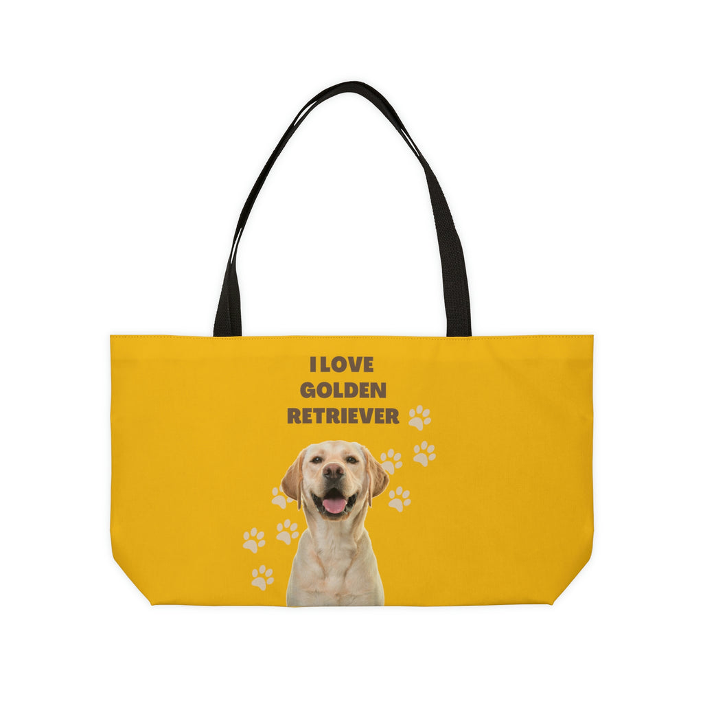 I love my Golden Retriever Dog POD Weekender Tote Bag