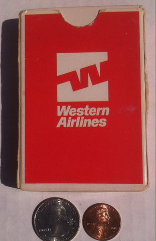 Vintage set of Western Airlines Playing Cards, Poker Cards, Gambling Cards, Airplane, Vintage Gifts, Vintage Advertising, 7 Card Stud