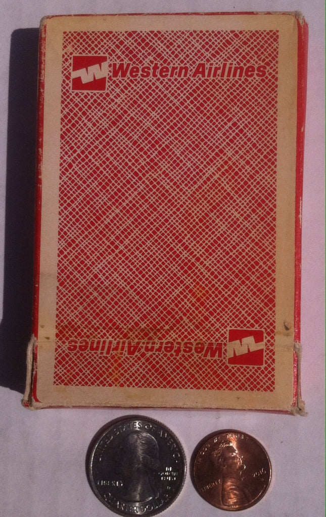 Vintage Set of Western Airlines Playing Cards, Poker Cards, Gambling Cards, Advertising Cards, Airplane Cards