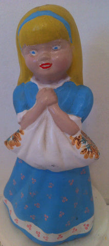 Vintage Musical Wind Up Girl, Works, 10 inches tall, Musical Porcelain Ceramic Girl, Vintage Musical Wind up Toy Girl, Vintage Musical Toy