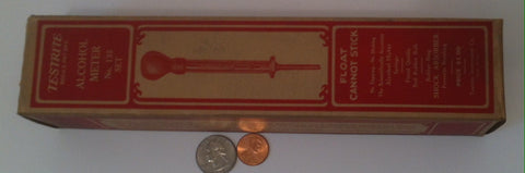 Vintage TestRite Alcohol Meter, Float Cannot Stick, Shock Absorber, Made in USA, New York, Original Box, For Radiators in Winter Time, Good