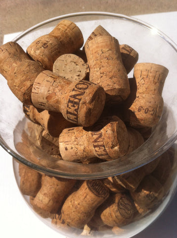 Vintage Large Size Quality Glass Vase Filled with Vintage Wine Corks, Vintage Cork, 13 inches tall, Wine Corks, Cork Bottle, Bottle Cork