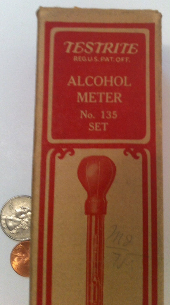 Vintage TestRite Alcohol Meter, Float Cannot Stick, Shock Absorber, Made in USA, New York, Original Box, For Radiators in Winter Time, Good