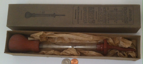 Vintage Indestructo Battery Hydrometer Syringe, Built for Service, Made in USA, In Original Box, Vintage Battery Acid, Box is 13 inches long