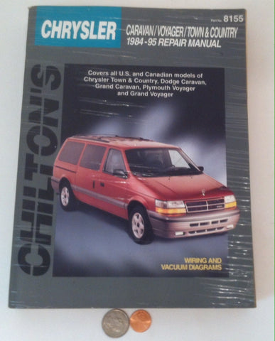 Vintage 1984 to 1995 Chrysler Repair Manual, Caravan, Voyager, Town & Country, All U.S. and Canadian Models, Chilton's Repair Manual Book