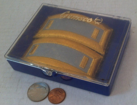 Vintage Set of Military Officer Should Rank Pads, Adornments, Uniform, Snap In, Plastic Holding Case, Gold Shoulder, Uniform Rank
