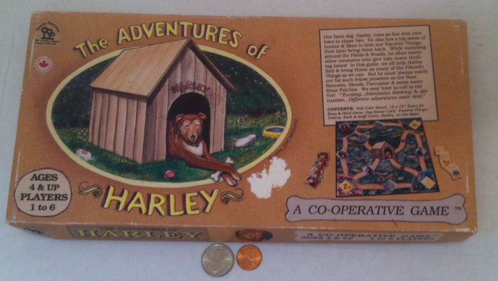 Vintage 1993 Game, The Adventures of Harley Game, Made in Canada, Family Pasttimes, Board Game, Family Game, A Co-Operative Game