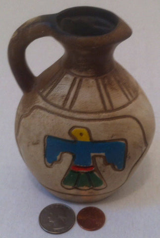 Vintage Pottery Vase, Indian Design, Made in Japan, 5" inches tall, Shelf Display, Home Decor, Decoration