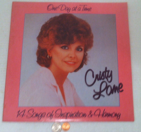 Vintage 1983 Music LP Album, One Day At A Time, Cristy Lame, 14 Songs of Inspiration & Harmony, Whispering Hope, It Is No Secret, Rise Again