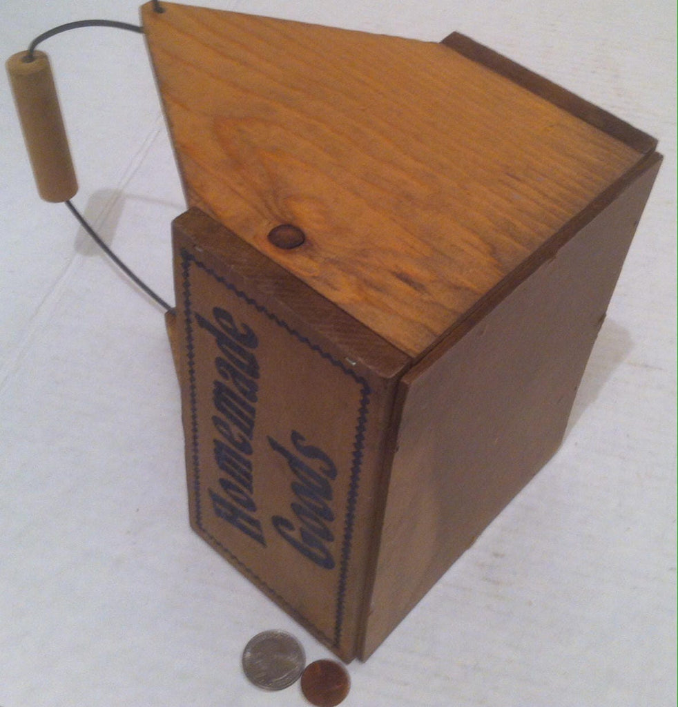 Vintage Wooden Box that Says "Homemade Goods" on Both Sides, 7 x 5 1/2 and 10" Tall, Point of Purchase Display, Farmers Market