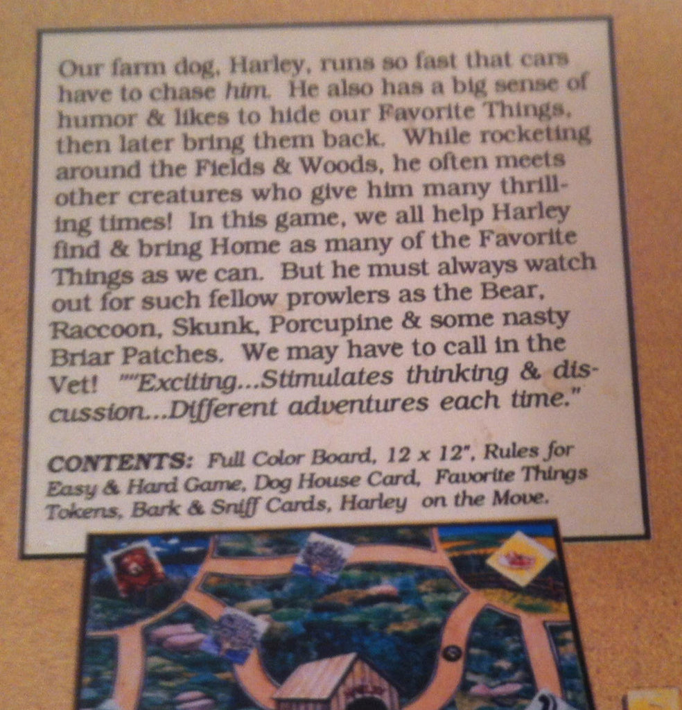 Vintage 1993 Game, The Adventures of Harley Game, Made in Canada, Family Pasttimes, Board Game, Family Game, A Co-Operative Game