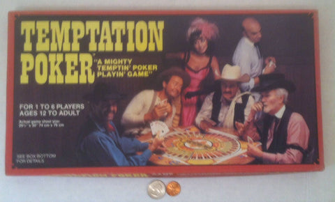 Vintage Temptation Poker Game, Vintage Family Game, Game Night, Card Game, Vintage Family Game