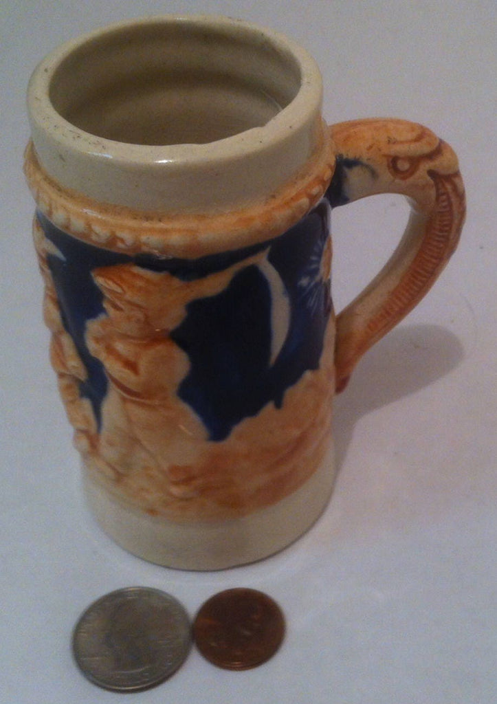 Vintage Miniature Beer Stein, Mug, Cup, Made in Occupied Japan, Shelf Display, Bar Decor, Home Decor, 4" Tall, Japanese Stein