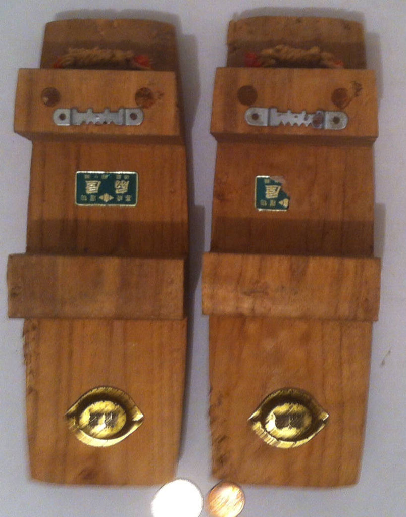 Vintage Set of Wooden Shoes, Sandles, Wall Hanging, 9 x 3, Rough Condition, Could be Nicer with Artistic Touch Around the Edges, Hobby, Fun