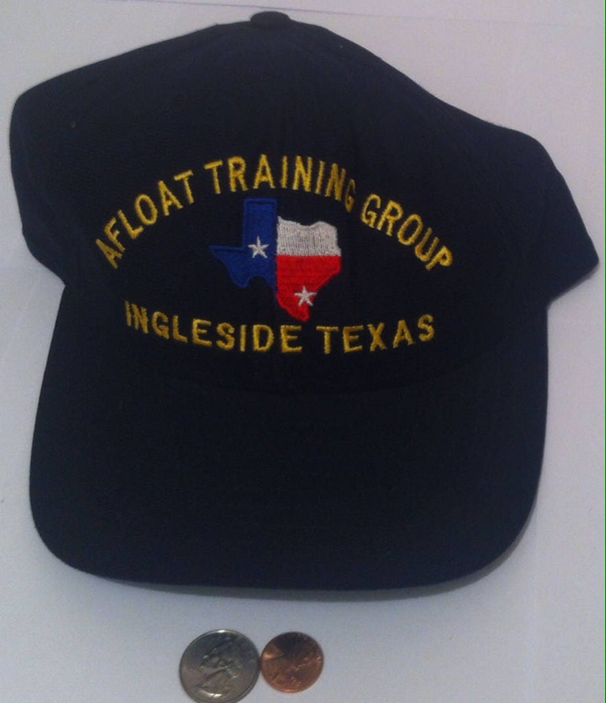 Vintage Afloat Training Group, Ingleside Texas, U.S. Navy Command Ball Cap, Hat, Military, Collection, Shelf Display, Made in USA, Normal