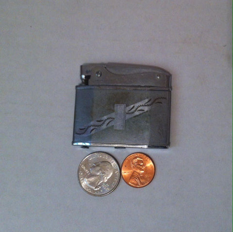 Vintage Metal Lighter, Hadson Superior Quality H.M.O., Nice Lighter, Shelf Display, Cigarette, Cigar, Tobacco