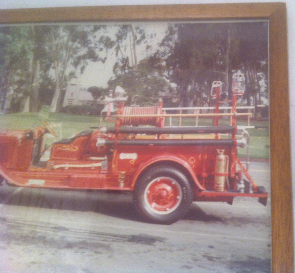 Vintage Old Antique Photo, Fire Engine, Fire Department Truck, 8 x 10, Wall Decor, Home Decor, Shelf Display, Fire Chief it says on the Side