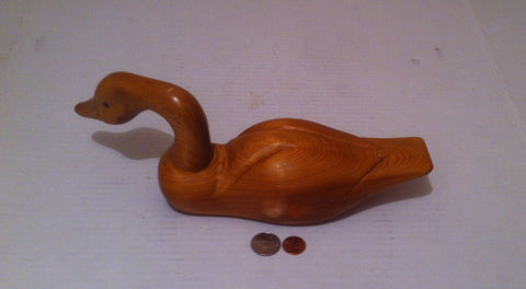 Vintage Wooden Duck, Hand Crafted, Carved, Quality Heavy Duty Wood, 12" Long, Home Decor, Shelf Display